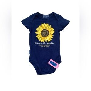 Simply Southern NWT Size 0-6 Months Sunflower Bodysuit
